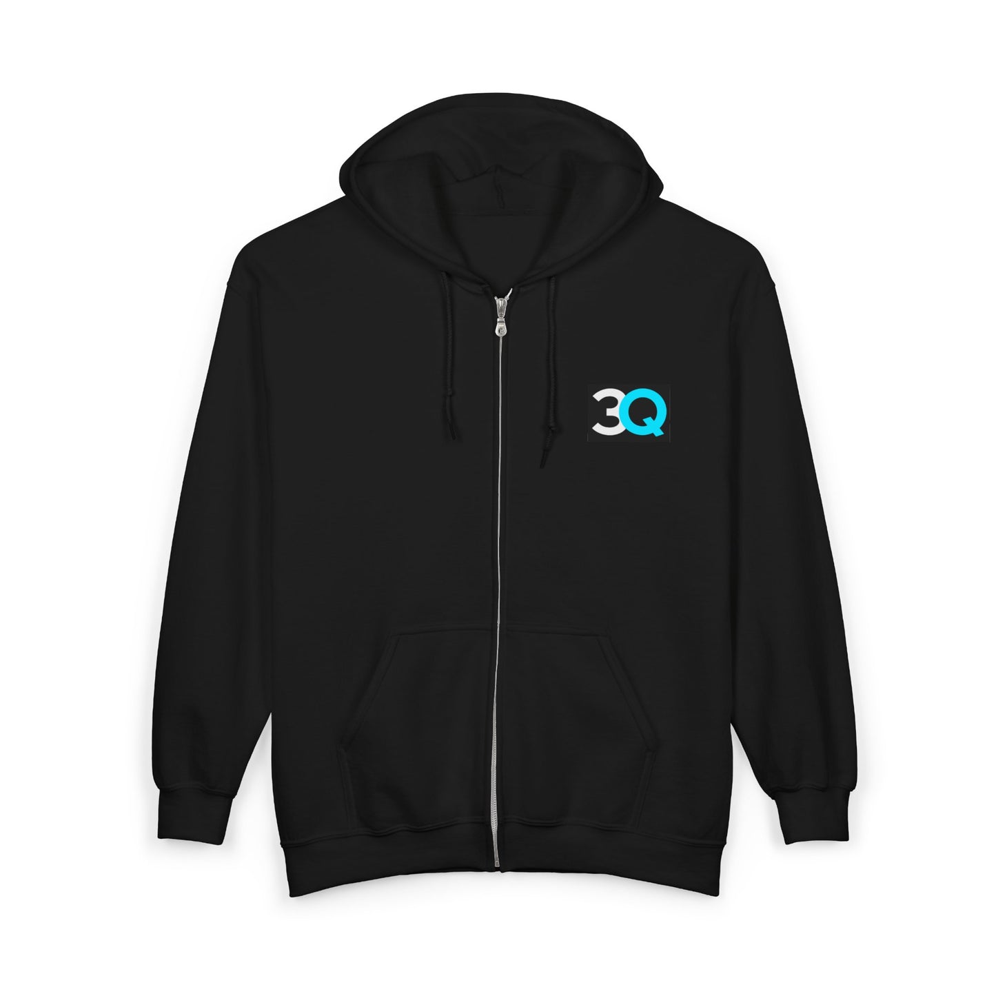 3Q Unisex Heavy Blend Zip Hoodie - Cozy Streetwear, Perfect Gift for Him/Her, Great for Casual Outings, Team Apparel, Gym Wear