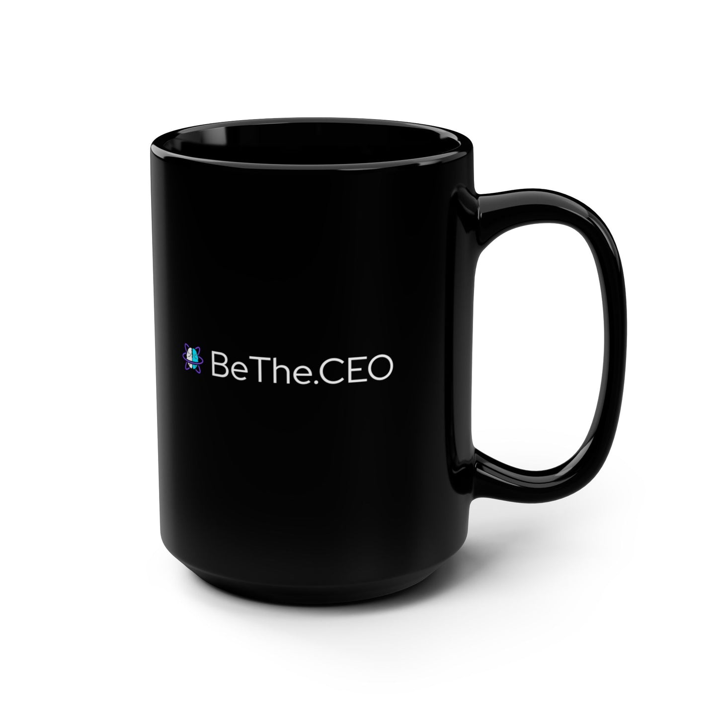 Empowerment Mug, Motivational Coffee Cup for Entrepreneurs, BeThe.CEO Inspirational Gift, 15oz Black Mug for Home Office & Success Mindset
