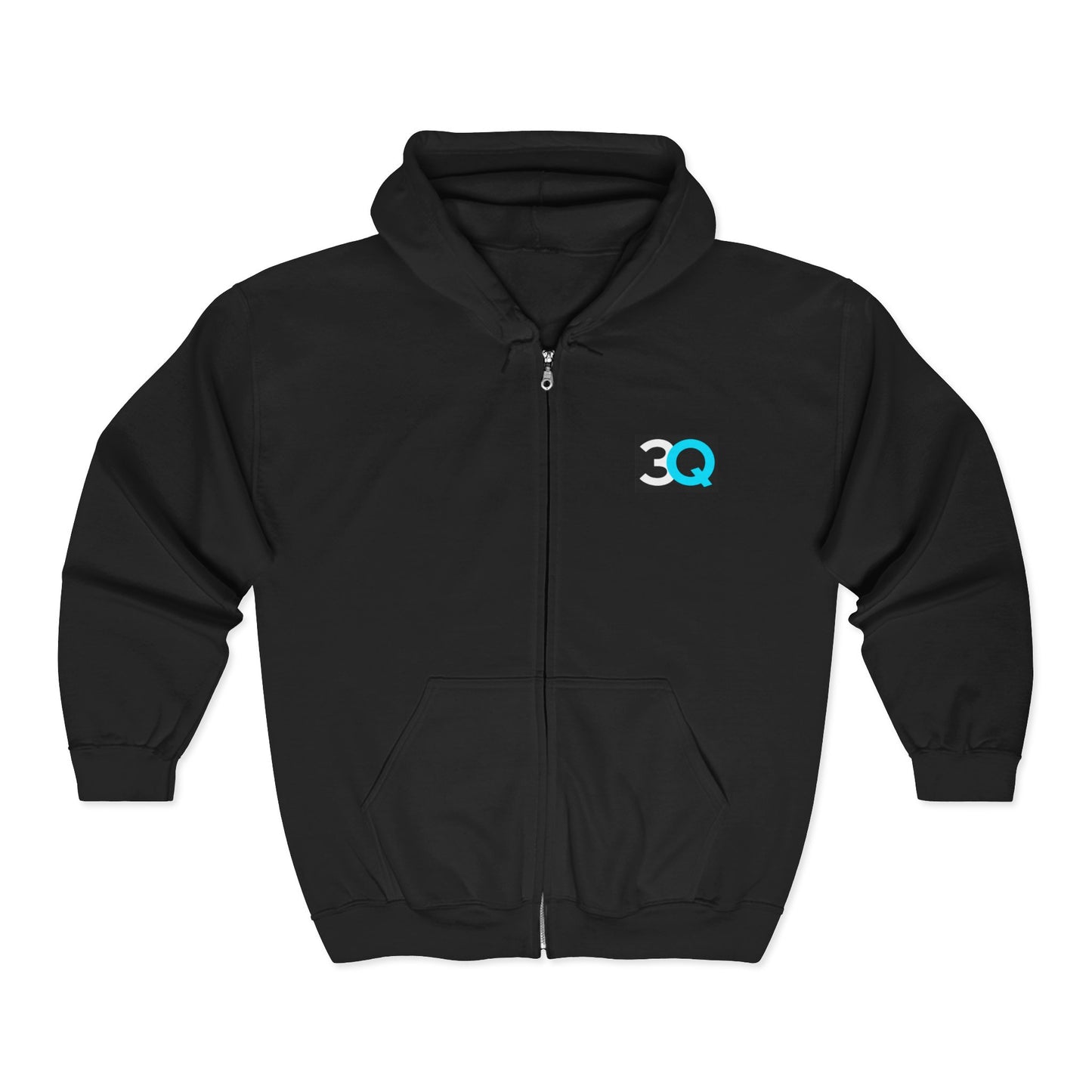 3Q Unisex Heavy Blend Zip Hoodie - Cozy Streetwear, Perfect Gift for Him/Her, Great for Casual Outings, Team Apparel, Gym Wear